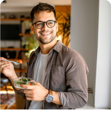 Man with Salad